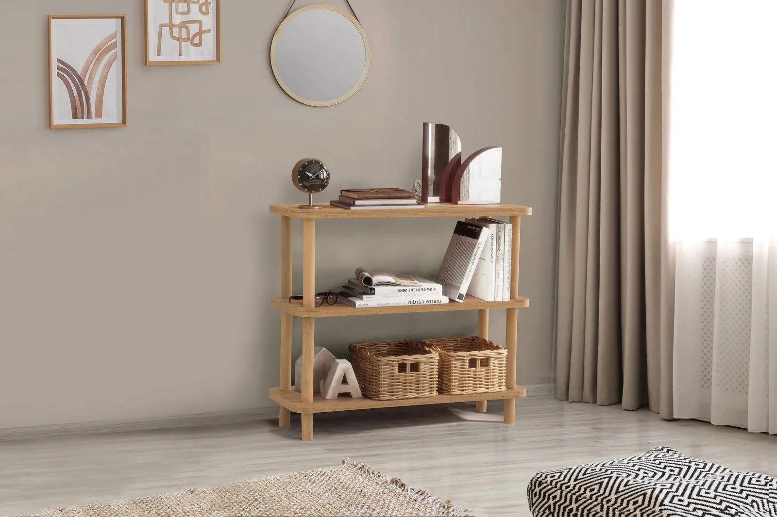 LUNA STEP KISA KİTAPLIK 80X28 NATURAL