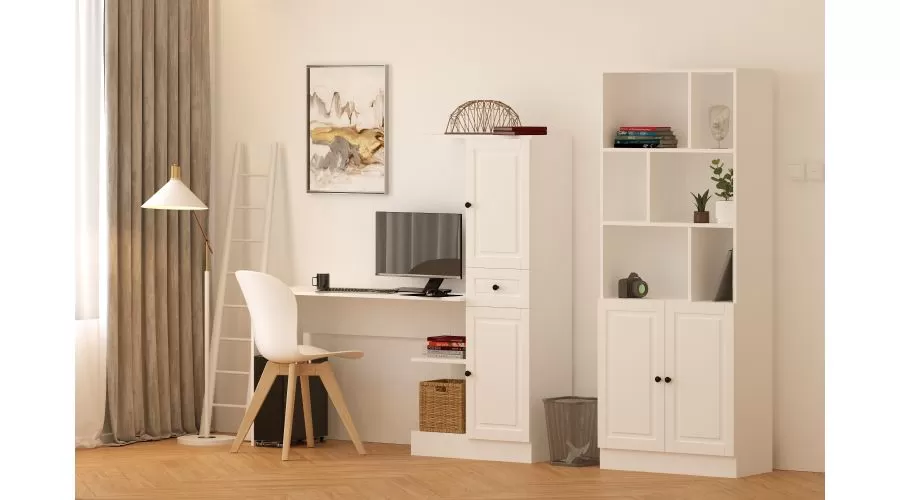 Beyza Country Çalışma Masası Kitaplık Takımı