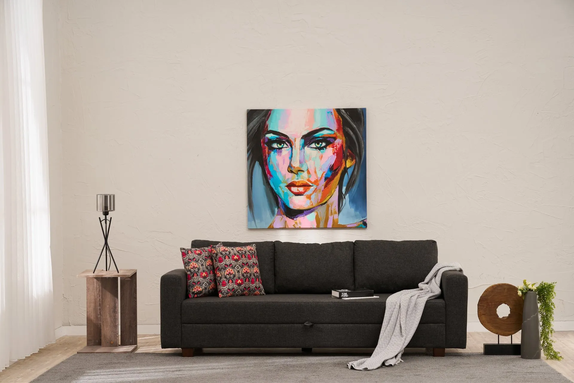 Aly Serisi Yataklı Sandıklı Üçlü Koltuk Antrasit